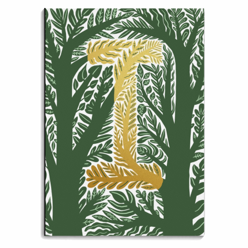 Botanical Metallic I Monogram - personalised A4, A5, A6 notebook by Samantha Dolan