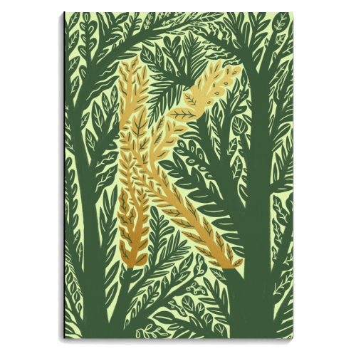 Botanical Metallic K Monogram - personalised A4, A5, A6 notebook by Samantha Dolan