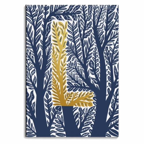 Botanical Metallic L Monogram - personalised A4, A5, A6 notebook by Samantha Dolan