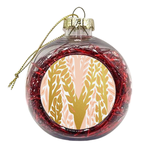 Botanical Metallic M Monogram - xmas bauble by Samantha Dolan