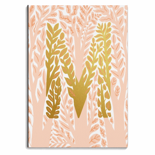 Botanical Metallic M Monogram - personalised A4, A5, A6 notebook by Samantha Dolan