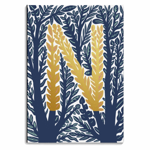 Botanical Metallic N Monogram - personalised A4, A5, A6 notebook by Samantha Dolan
