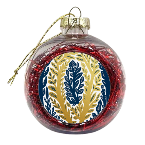 Botanical Metallic O Monogram - xmas bauble by Samantha Dolan