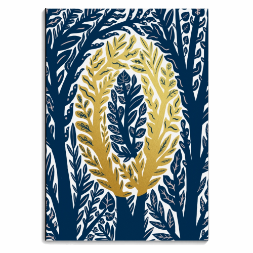 Botanical Metallic O Monogram - personalised A4, A5, A6 notebook by Samantha Dolan