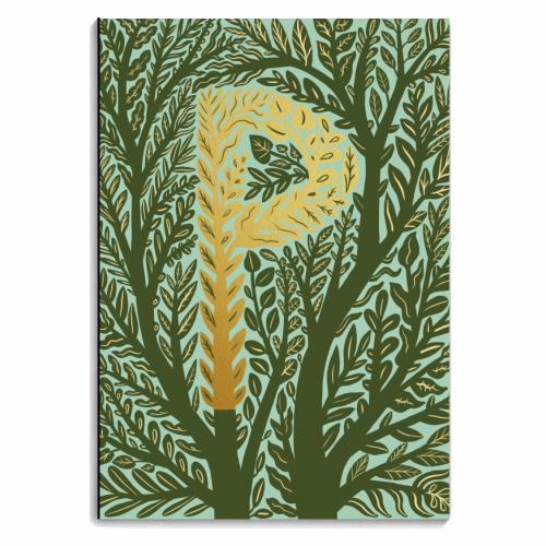 Botanical Metallic P Monogram - personalised A4, A5, A6 notebook by Samantha Dolan