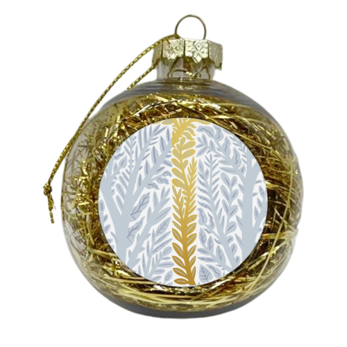 Botanical Metallic T Monogram - xmas bauble by Samantha Dolan