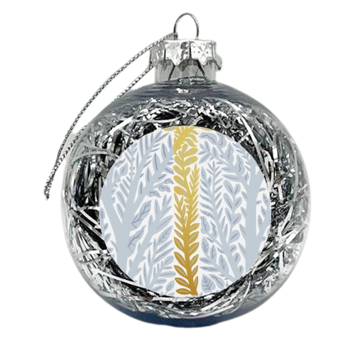 Botanical Metallic T Monogram - xmas bauble by Samantha Dolan