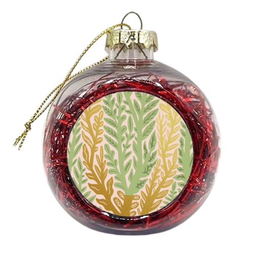 Botanical Metallic U Monogram - xmas bauble by Samantha Dolan