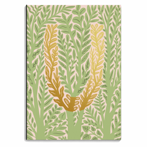Botanical Metallic U Monogram - personalised A4, A5, A6 notebook by Samantha Dolan
