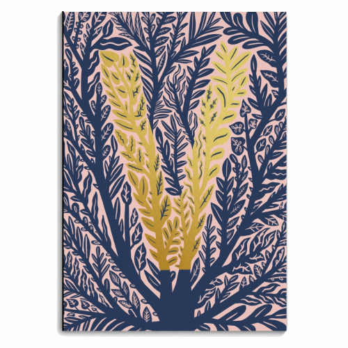 Botanical Metallic V Monogram - personalised A4, A5, A6 notebook by Samantha Dolan
