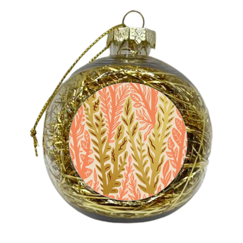 Botanical Metallic W Monogram - xmas bauble by Samantha Dolan
