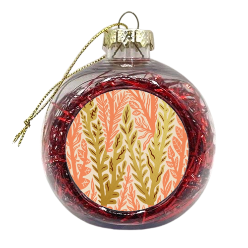 Botanical Metallic W Monogram - xmas bauble by Samantha Dolan