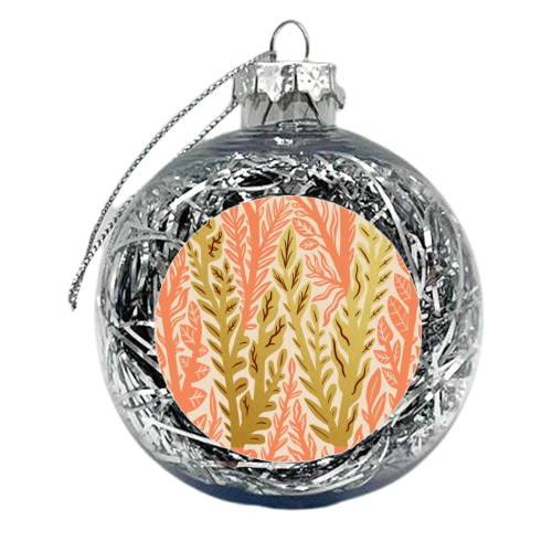 Botanical Metallic W Monogram - xmas bauble by Samantha Dolan