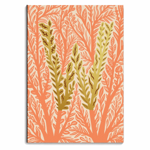 Botanical Metallic W Monogram - personalised A4, A5, A6 notebook by Samantha Dolan