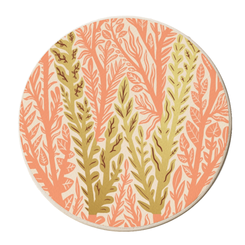 Botanical Metallic W Monogram - personalised beer coaster by Samantha Dolan