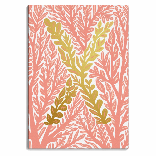 Botanical Metallic X Monogram - personalised A4, A5, A6 notebook by Samantha Dolan