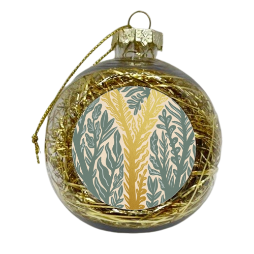 Botanical Metallic Y Monogram - xmas bauble by Samantha Dolan