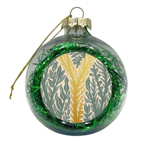 Botanical Metallic Y Monogram - xmas bauble by Samantha Dolan