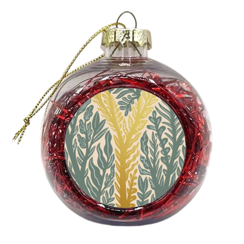 Botanical Metallic Y Monogram - xmas bauble by Samantha Dolan