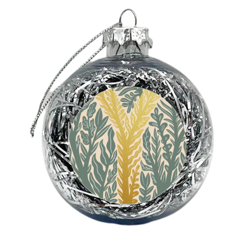 Botanical Metallic Y Monogram - xmas bauble by Samantha Dolan