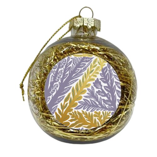 Botanical Metallic Z Monogram - xmas bauble by Samantha Dolan