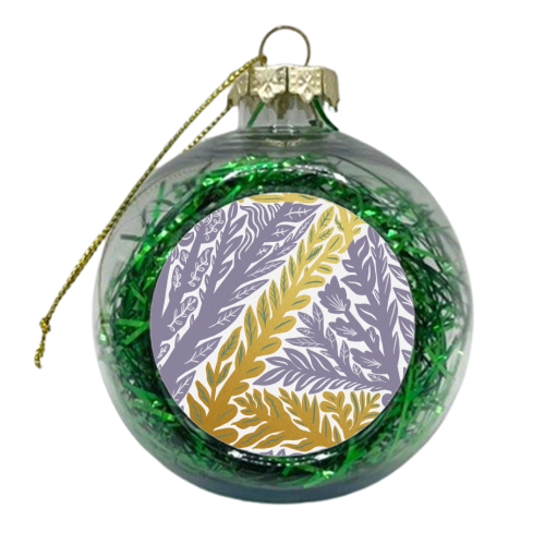 Botanical Metallic Z Monogram - xmas bauble by Samantha Dolan