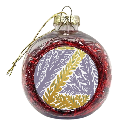 Botanical Metallic Z Monogram - xmas bauble by Samantha Dolan