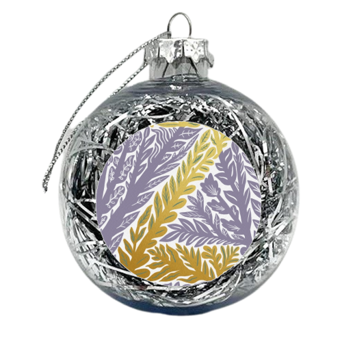 Botanical Metallic Z Monogram - xmas bauble by Samantha Dolan