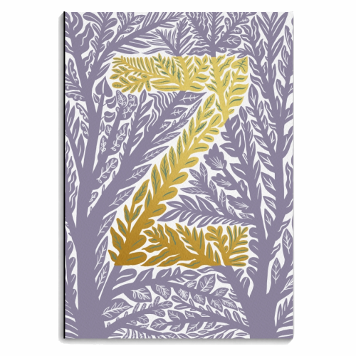 Botanical Metallic Z Monogram - personalised A4, A5, A6 notebook by Samantha Dolan