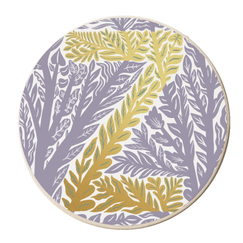 Botanical Metallic Z Monogram - personalised beer coaster by Samantha Dolan