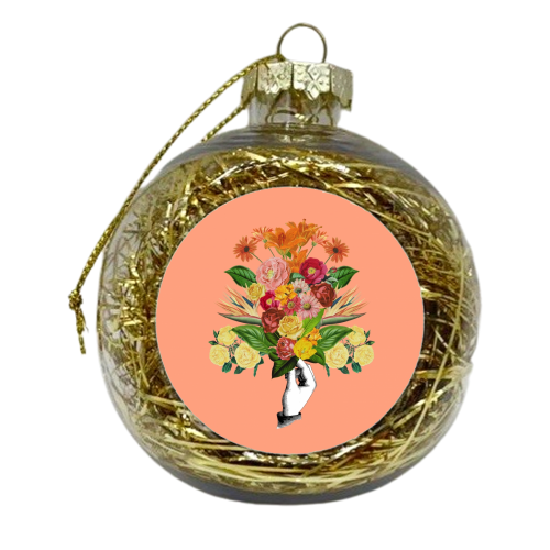 Botanical (Pink) - xmas bauble by Frida Floral Studio