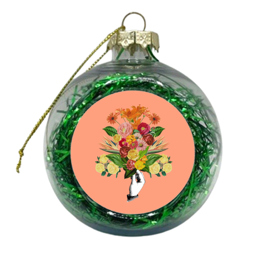 Botanical (Pink) - xmas bauble by Frida Floral Studio