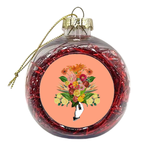 Botanical (Pink) - xmas bauble by Frida Floral Studio