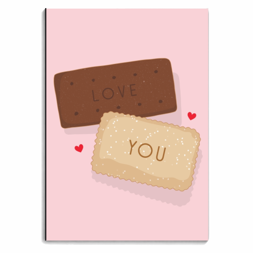 Bourbon and nice biscuit love print - personalised A4, A5, A6 notebook by The Girl Next Draw