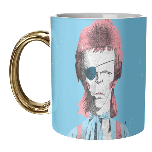 Bowie Design - Ziggy 03 - unique mug by Alexander Jackson