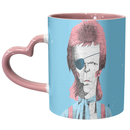 Bowie Design - Ziggy 03 - unique mug by Alexander Jackson