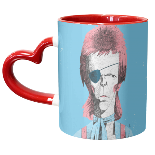 Bowie Design - Ziggy 03 - unique mug by Alexander Jackson