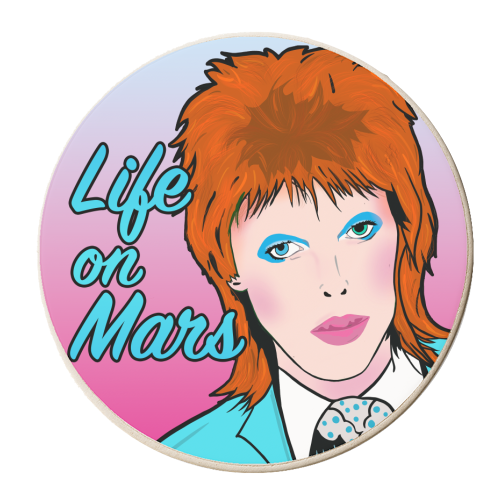 Bowie - Life on Mars - personalised beer coaster by Bite Your Granny