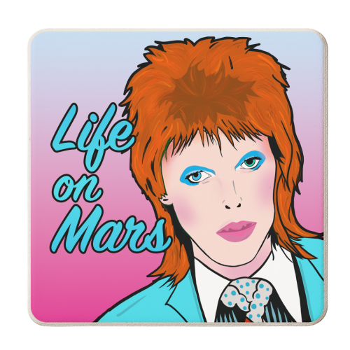 Bowie - Life on Mars - personalised beer coaster by Bite Your Granny