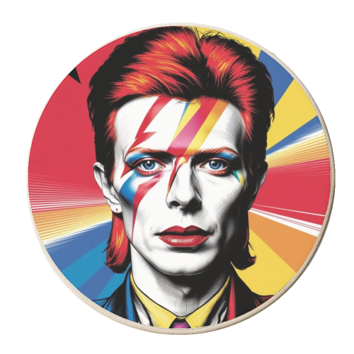 Bowie Pop Art - personalised beer coaster by Faith Mercer