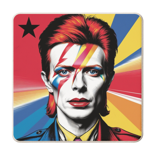 Bowie Pop Art - personalised beer coaster by Faith Mercer