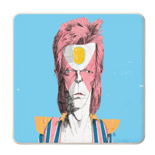Bowie - Ziggy 01 - personalised beer coaster by Alexander Jackson