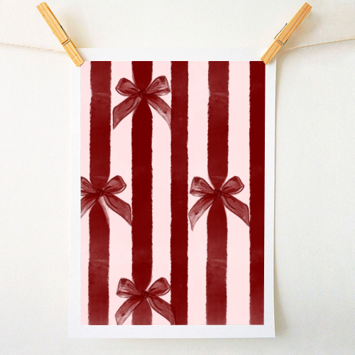 Bows and Ribbons - A1 - A4 art print by Yaz Raja