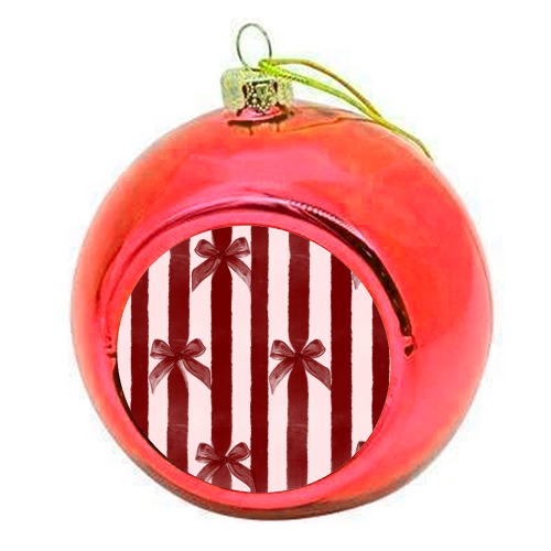 Bows and Ribbons - colourful christmas bauble by Yaz Raja