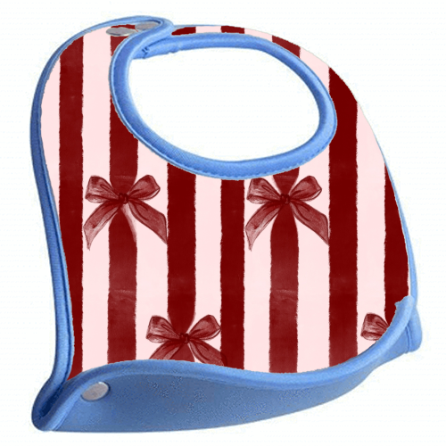 Bows and Ribbons - feeding bib by Yaz Raja