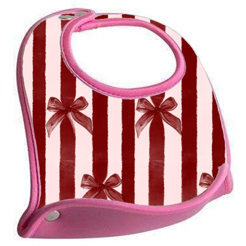 Bows and Ribbons - feeding bib by Yaz Raja