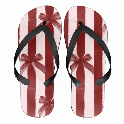 Bows and Ribbons - funny flip flops by Yaz Raja