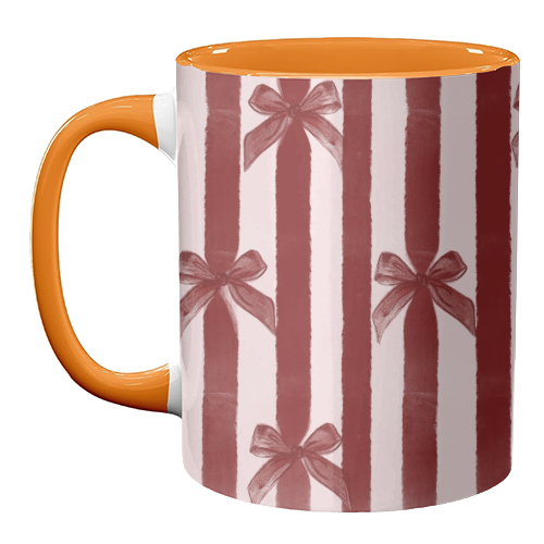 Bows and Ribbons - unique mug by Yaz Raja