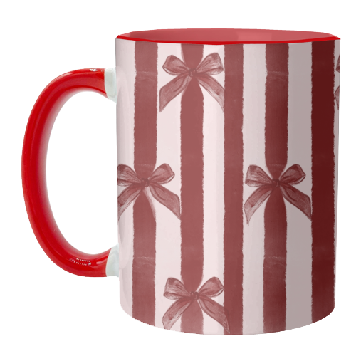 Bows and Ribbons - unique mug by Yaz Raja