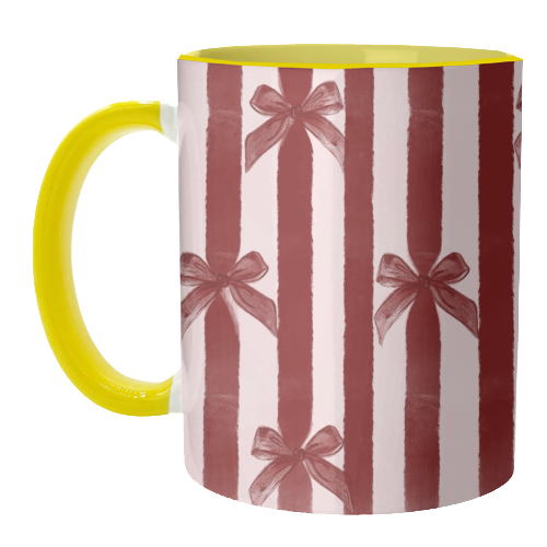 Bows and Ribbons - unique mug by Yaz Raja